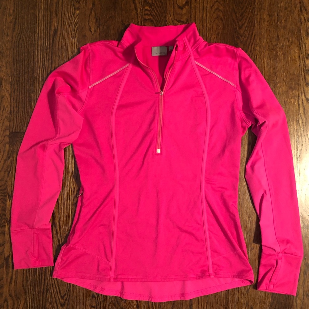 Pink Athleta Running Half Zip M